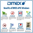 DIMEX E195 Inowa High Air Tight Door System UPVC Profiles 2.8mm