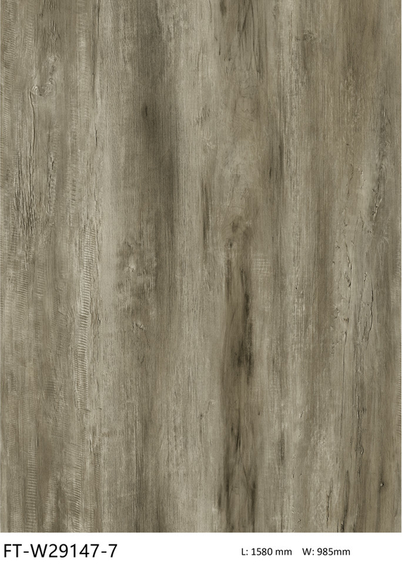 GKBM FT-W29147-7 Anti-slip Fireproof Brown Black Gray Jump Color Wood Grain Click Stone Composite Vinyl SPC Flooring