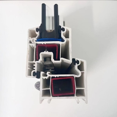 بروفيلات النافذة البيضاء UPVC العزل الحراري GKBM 60 Sereis
