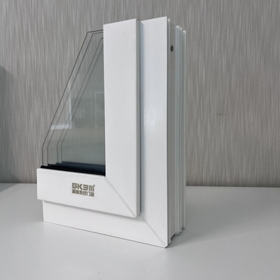 GKBM 80 سلسلة UPVC المنسحلة المنسحلة النوافذ البيضاء الملفات الشخصية الداخلية والخارجية